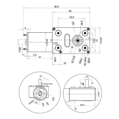 12V 150 RPM 90 Derece Redüktörlü Motor