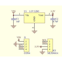 GY-906 MLX90614 Kızılötesi Sıcaklık Sensör Modülü
