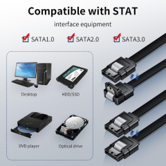 SATA 3 Disk Kablosu (90 Derece, Kilit Mekanizmalı)