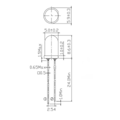 5mm Flaşör Led - 5 Adet