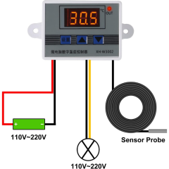 XH-W3002 220V DC Dijital Termostat