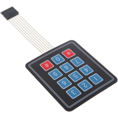 4x3 Membran Keypad Buton Matrix Takımı