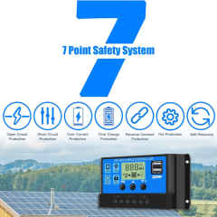 Akıllı Güneş Paneli Şarj Kontrol Cihazı Regülatörü -20A-30A