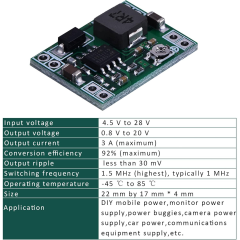 MP1584EN-9V (DC-DC Ayarlanabilir Voltaj Düşürücü Modülü)