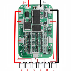 DC 24V 15A 6S BMS 18650 Lityum Batarya Koruma Kartı