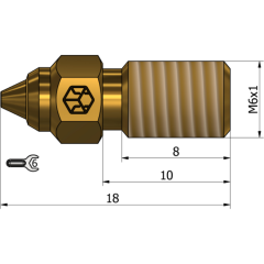 Elegoo Neptune 4 Plus & Max Uyumlu CSA Nozzle