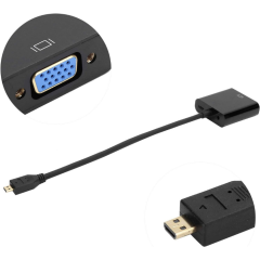 Micro HDMI to VGA Kablo Dönüştürücü Adaptör