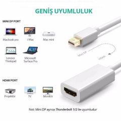 Mini DisplayPort to HDMI Dönüştürücü Adaptör