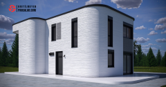 Modern Mimari Maket – 3D Beton Print Simüle