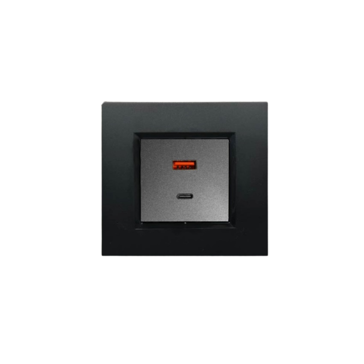 KMB-D009 USB Type A/C 65W Duvar Tipi Şarj Modülü