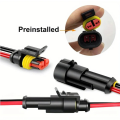 2 Pin Kablolu Su Geçirmez Araç Elektrik Soketi