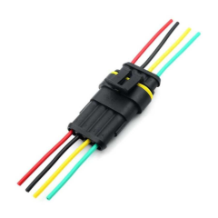 4 Pin Kablolu Su Geçirmez Araç Elektrik Soketi