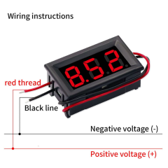 0.56 İnç LED Ekranlı 2 Kablolu DC 4.5V-30V Voltmetre