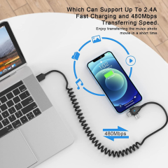 3'ü 1 Arada USB- Android Apple Type-C Araç Hızlı Şarj Kablosu