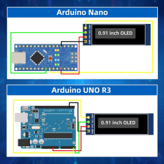 0.91 inç OLED Modül Ekran - 128x32 Beyaz