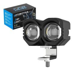 Motosiklet Sis Farı 1 ADET Metal Kasa Baykuş Model Delici Beyaz Sarı Çift Renk 12-80 Volt