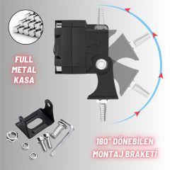 Motosiklet Scooter Sis Farı 3 Mod Beyaz Sarı Metal Kasa 12V/24V Led Işık - 1 Adet