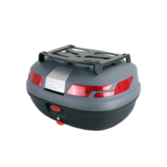 SL - 45 Motosiklet Arka Çanta Topcase Siyah Gri- Maxem - Sırtlıklı