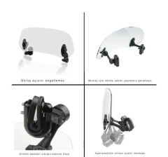 Knmaster RS-300A Rüzgar Saptırıcı Şeffaf Ön Cam Uzatma/ Deflektör