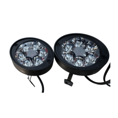 Motosiklet Sis Farı Siyah Kasa Yuvarlak 2li Set - Takım