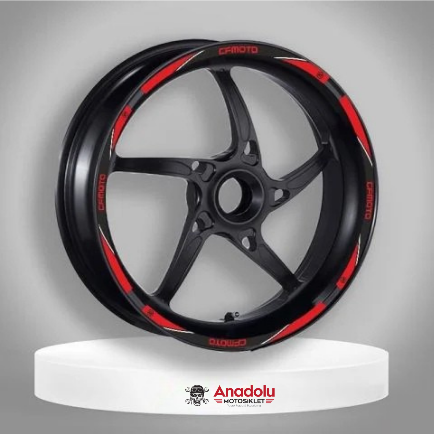 Jant Şeridi CF MOTO Uyumlu Kırmızı- 1 Set