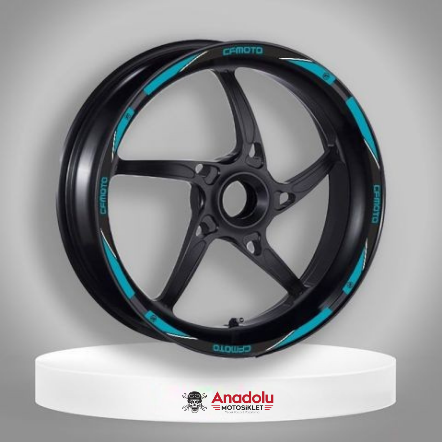 Jant Şeridi CF MOTO Uyumlu Mavi - 1 Set