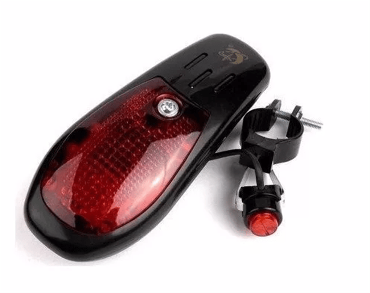 8 Sesli Tek Işıklı Bisiklet Kornası + Pil Dahil