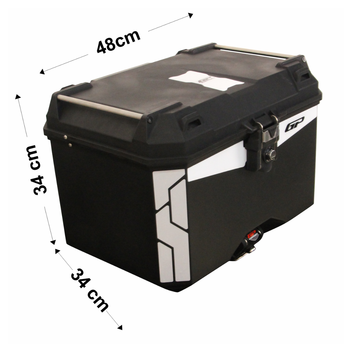 GP Kompozit Universal 45 lt Plastik Motosiklet Çantası Siyah