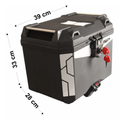 GP Kompozit Universal 33 lt Plastik Motosiklet Çantası Siyah