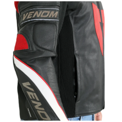 Venom D1 Racing Hakiki Deri Motosiklet Montu + Impactec Koruma Seti