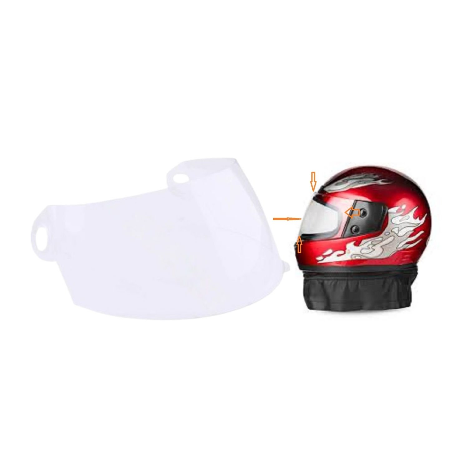 Çeneli - Boyunluklu Kask Camı