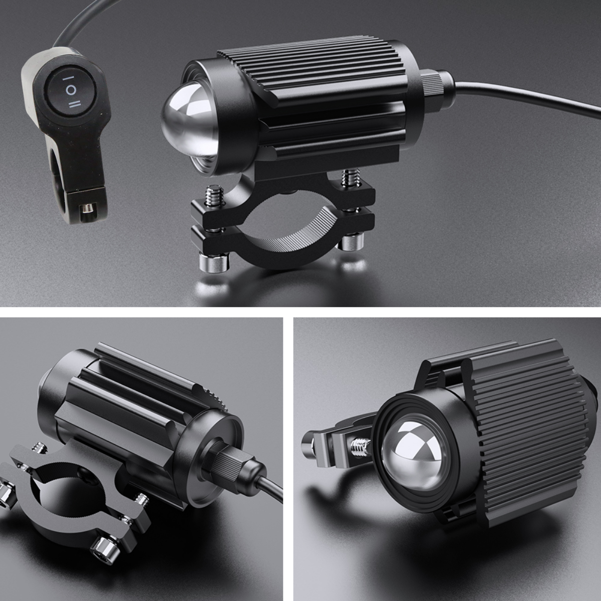 2 li Sis Farı Sarı + Beyaz Sabit - Çakarlı Mod + Düğme Videolu