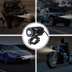 2 li Sis Farı Sarı + Beyaz Sabit - Çakarlı Mod + Düğme Videolu