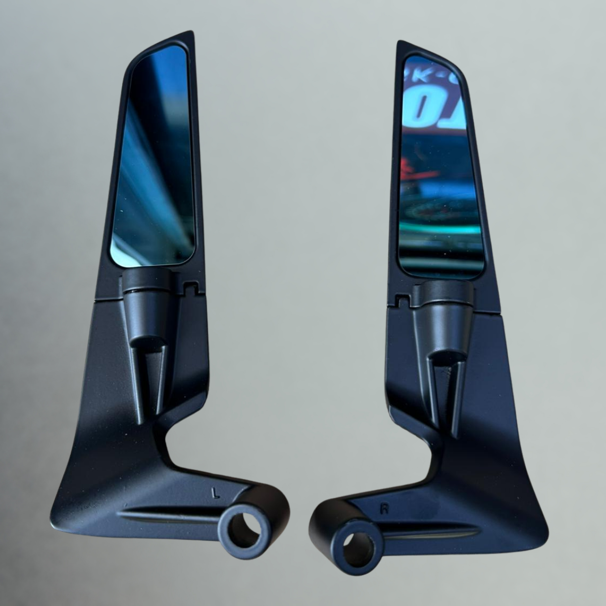 Üniversal H2 Gidon Bağlantılı Katlanır Ayna 8 / 10 mm Aynası Mavi