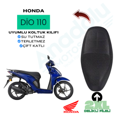 Honda DİO 110  Modeline Uyumlu Delikli Fileli Koltuk Kılıfı