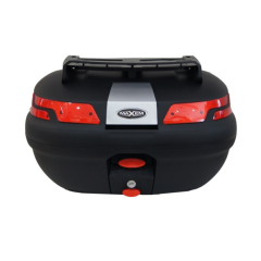 SL - 45 Motosiklet Arka Çanta Topcase Siyah Kırmızı - Maxem - Sırtlıklı