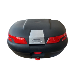 SL - 45 Motosiklet Arka Çanta Topcase Siyah Kırmızı - Maxem - Sırtlıklı