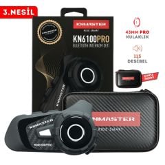 Knmaster KN6100 PRO Motosiklet Kask İnterkom Bluetooth Intercom Kulaklık Seti