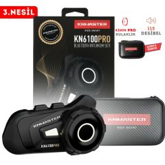 Knmaster KN6100 PRO Motosiklet Kask İnterkom Bluetooth Intercom Kulaklık Seti