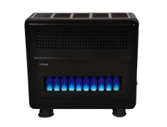 As Royal HR 11000 G - 11kW Hermetik Soba - Yer Tipi Camlı Fansız - Siyah