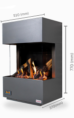 Revega H50AB Seramik Camlı Hermetik Doğalgazlı Şömine 5kW