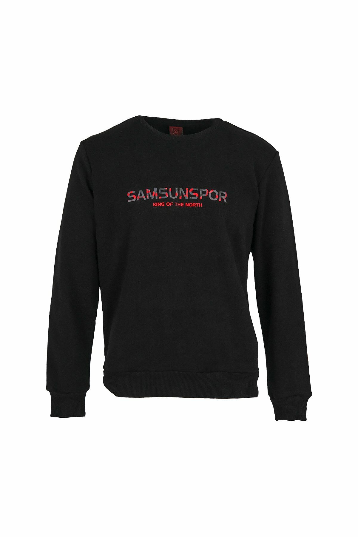 Samsunspor Baskılı Bisiklet Yaka Siyah Sweat