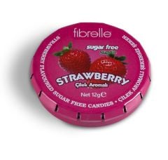 Fibrelle Stevialı Çilekli Şekersiz Şeker (12 gr)