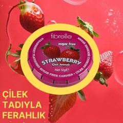 Fibrelle Stevialı Çilekli Şekersiz Şeker (12 gr)