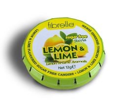 Fibrelle Stevialı Limon & Lime Aromalı Şekersiz Şeker (12 gr )