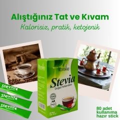 Fibrelle Ultra Stevialı Tatlandırıcı 0,5 gr (80 Adetlik) Kutu