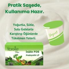 FİBRELLE İnülin Fos Prebiyotik Lif 2 gr saşe (30 adet kutu)