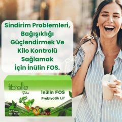 FİBRELLE İnülin Fos Prebiyotik Lif 2 gr saşe (30 adet kutu)