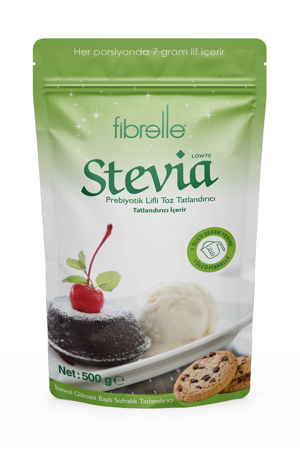 Fibrelle Prebiyotik Lifli Stevialı Tatlandırıcı LOW70 (500 gr )