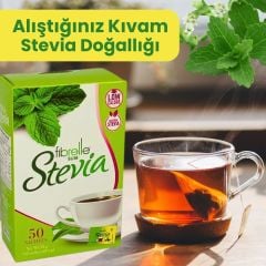 Fibrelle Slim Sweetener Sachet with Stevia & Sucralose ( 1,5 g ) 50 Pcs Sachet İn Box 75 g/Box